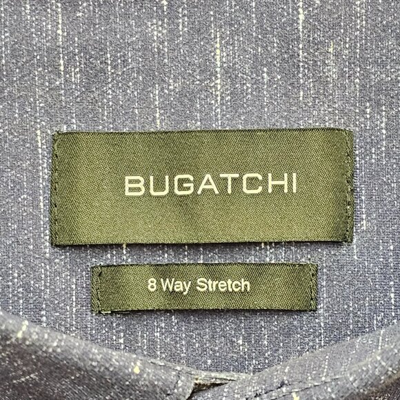 Bugatchi Short Sleeve 8 Way Stretch Button Down L - Picture 4 of 7